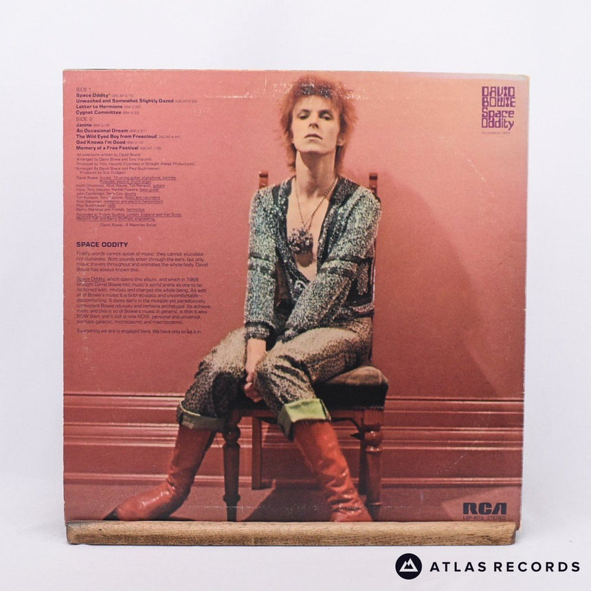 David Bowie - Space Oddity - First Press Poster LP Vinyl Record - EX/EX