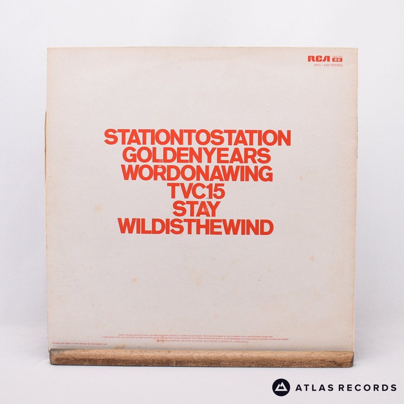 David Bowie Station To Station LP Vinyl Record VG+/VG+ – Atlas Records