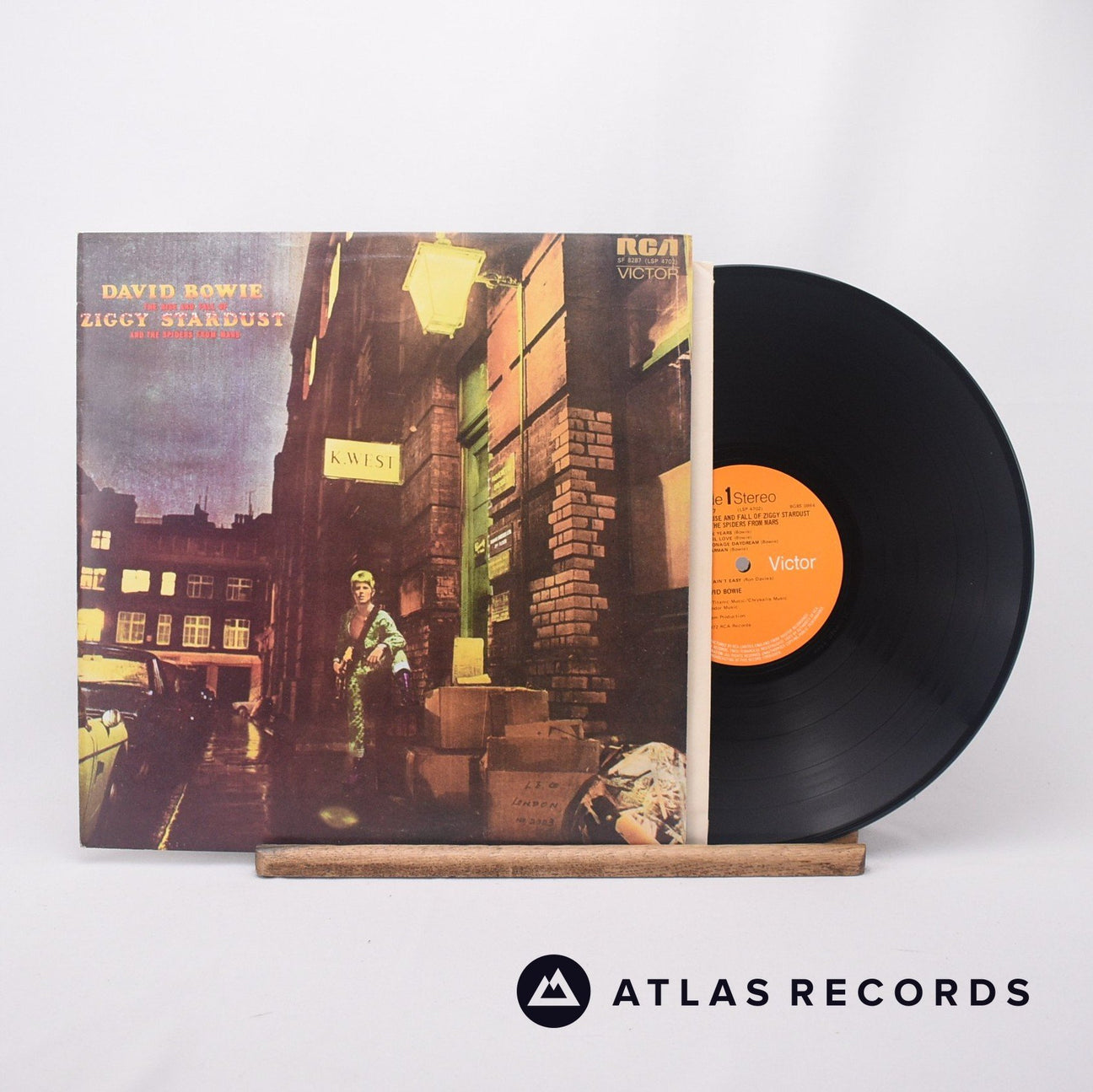 David Bowie The Rise And Fall Of Ziggy Stardust And The Spiders From Mars LP Vinyl Record - Front Cover & Record