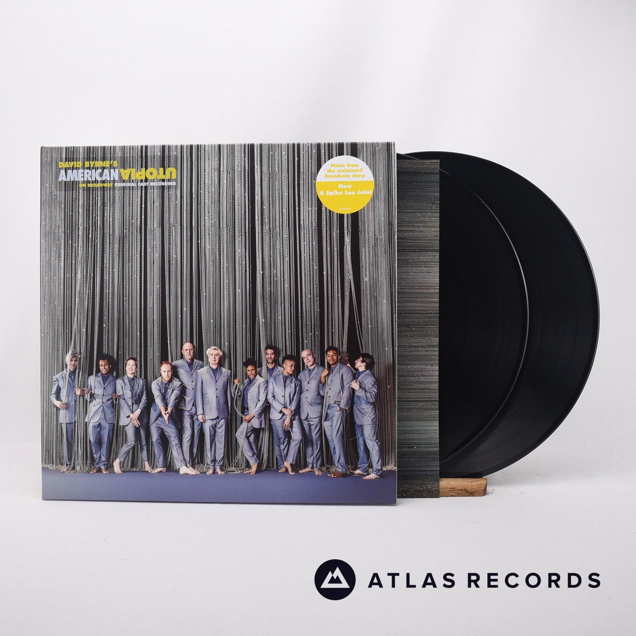 David Byrne David Byrne's American Utopia On Broadway 2 x LP Vinyl Record - Front Cover & Record