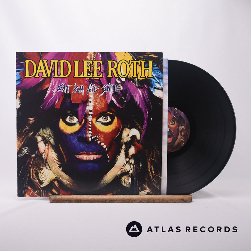 David Lee Roth Eat 'Em And Smile LP Vinyl Record - Front Cover & Record