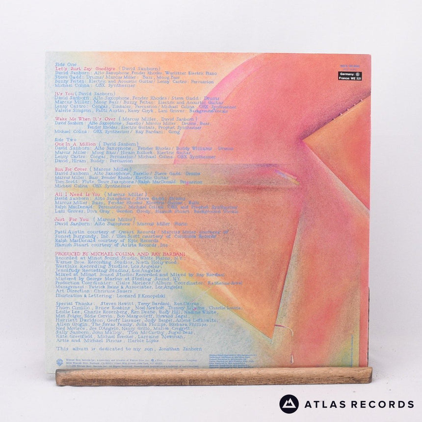 David Sanborn - Voyeur - Reissue Strawberry LP Vinyl Record - EX/EX