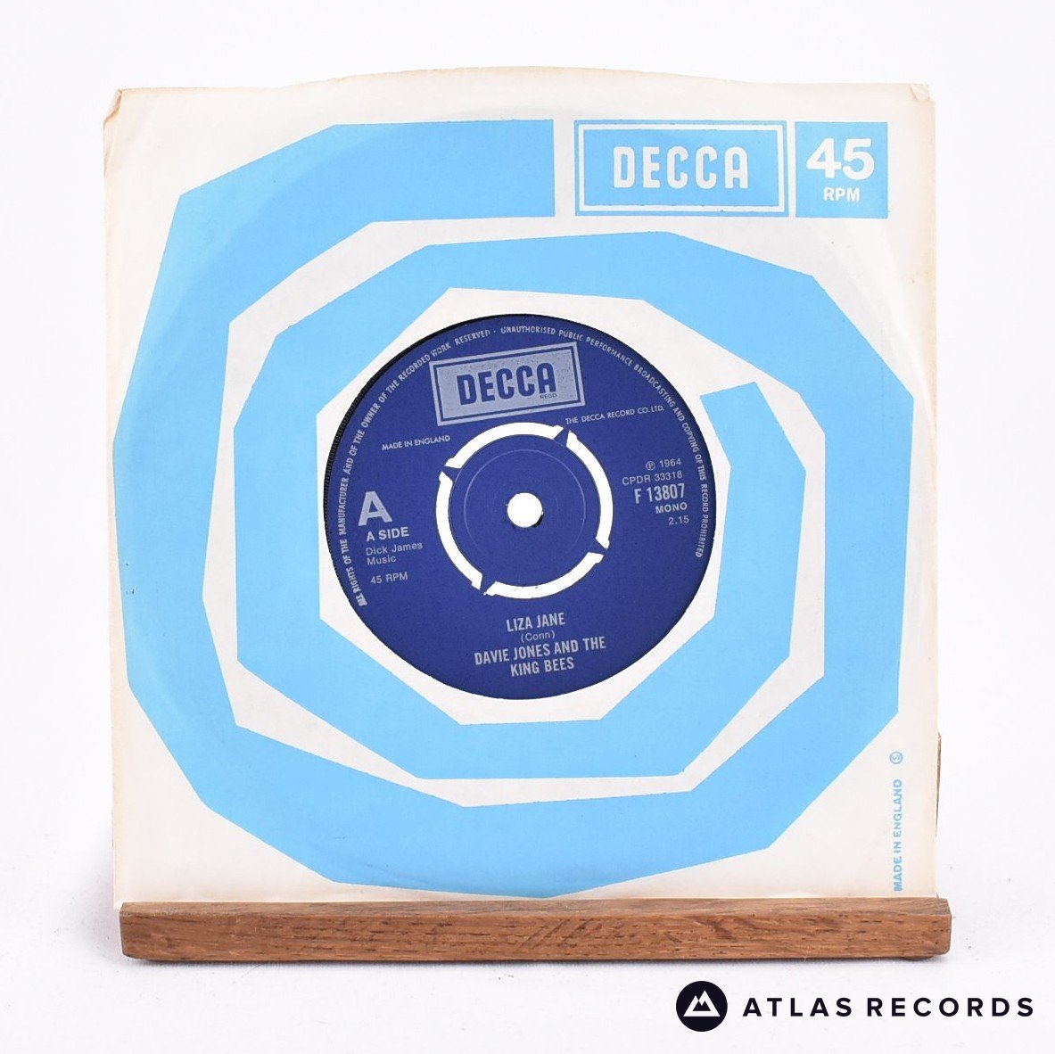 Davie Jones & The King Bees Liza Jane 7" Vinyl Record - In Sleeve