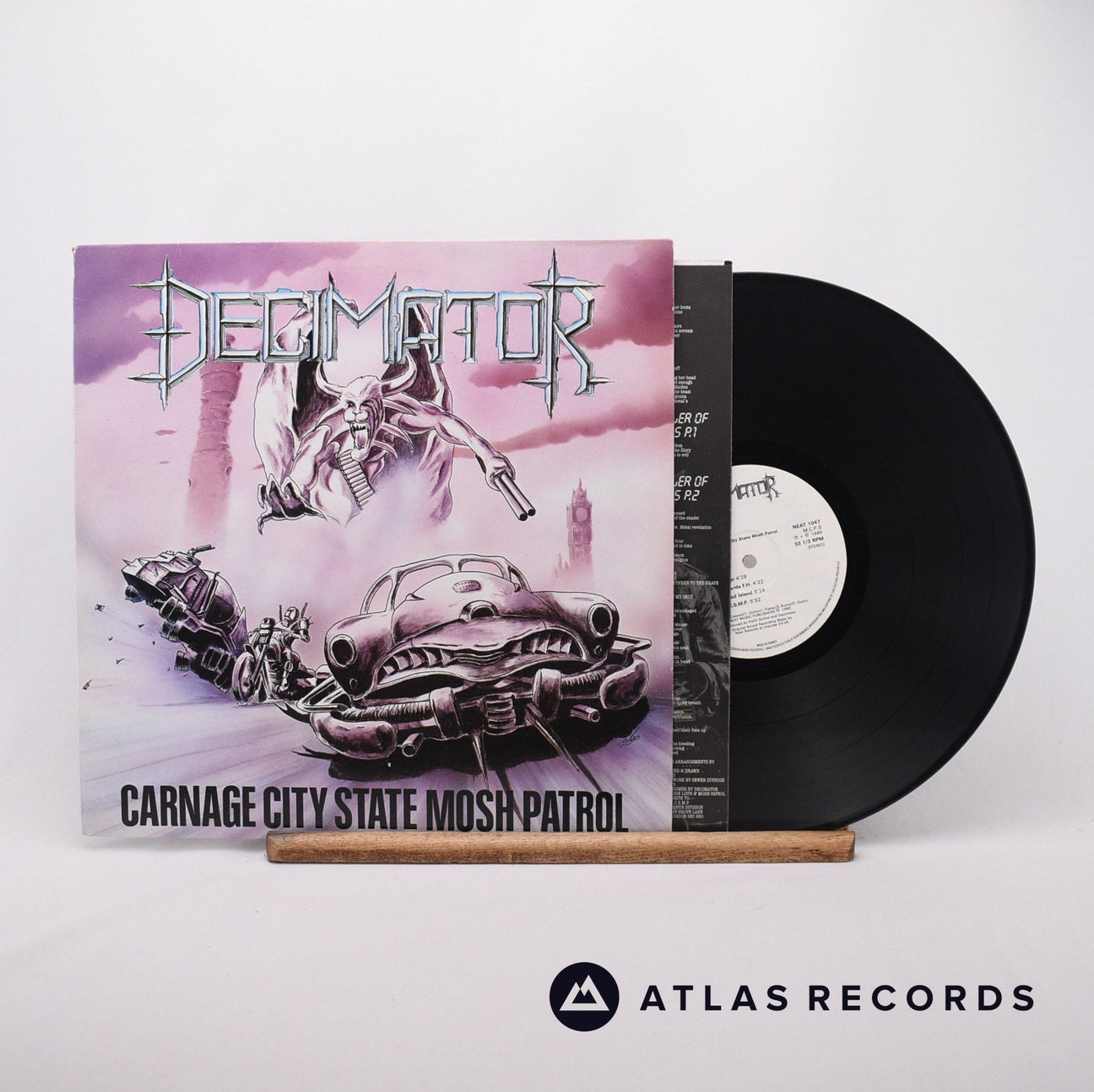 Decimator Carnage City State Mosh Patrol LP Vinyl Record - Front Cover & Record