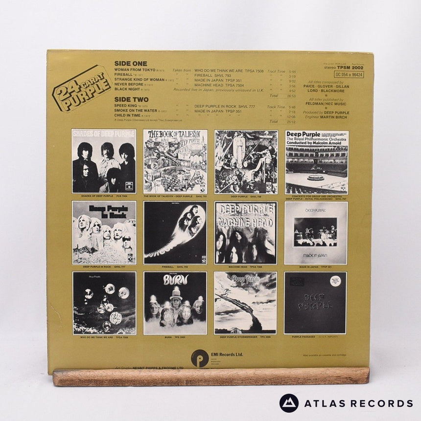 Deep Purple - 24 Carat Purple - Misprint LP Vinyl Record - VG+/EX