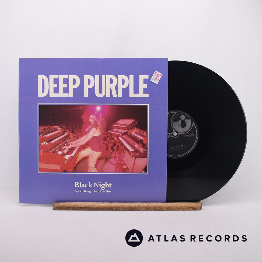 Deep Purple Black Night 12" Vinyl Record - Front Cover & Record
