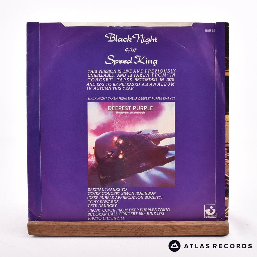 Deep Purple - Black Night - Promo Reissue 7" Vinyl Record - EX/EX
