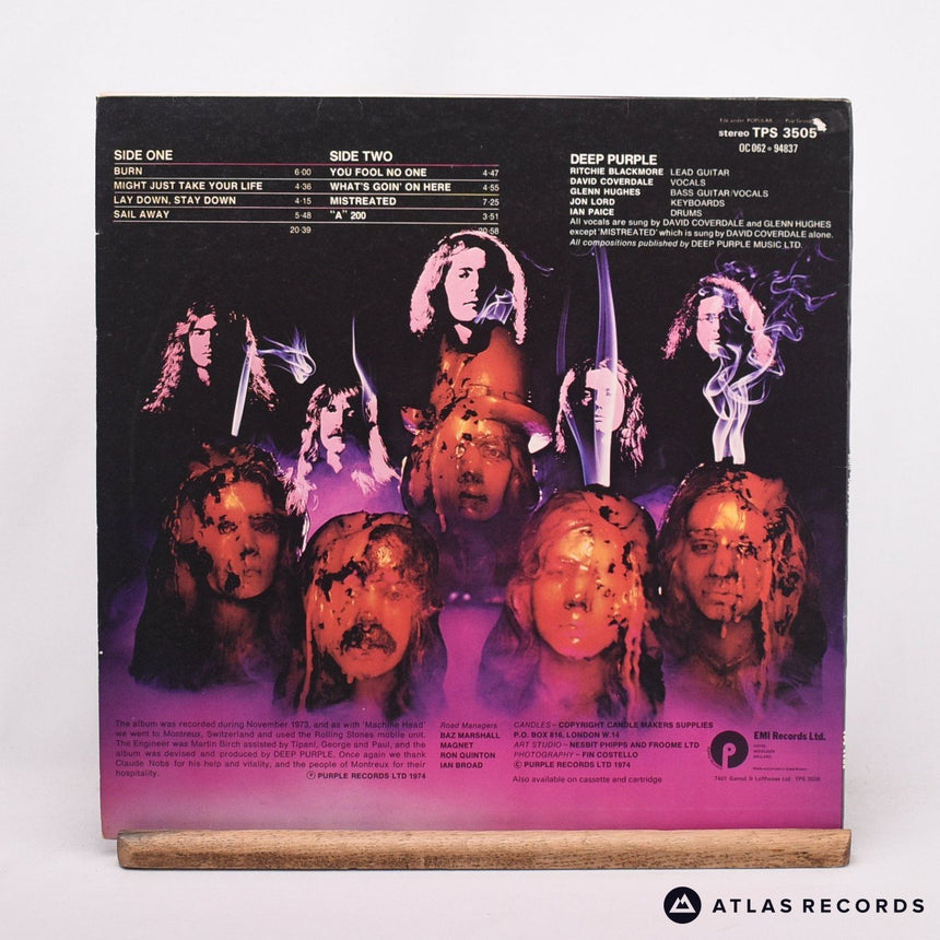 Deep Purple - Burn - First Uk Press Porky A-1U B-1U LP Vinyl Record - VG+/VG+