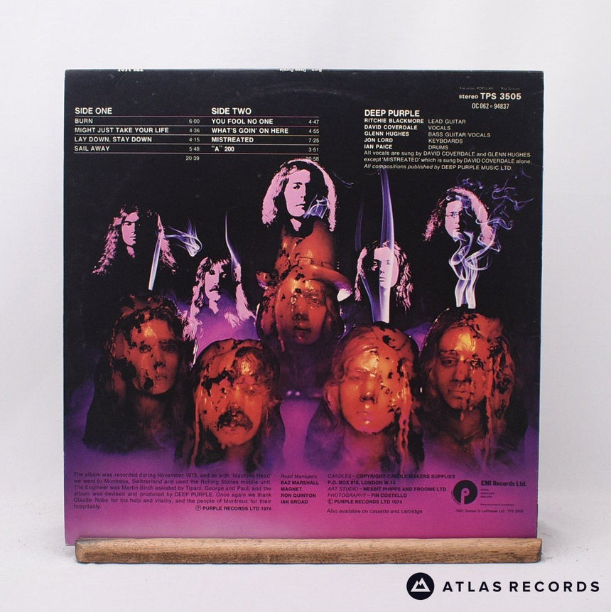 Deep Purple - Burn - Porky Reissue A-1U B-1U LP Vinyl Record - VG+/EX