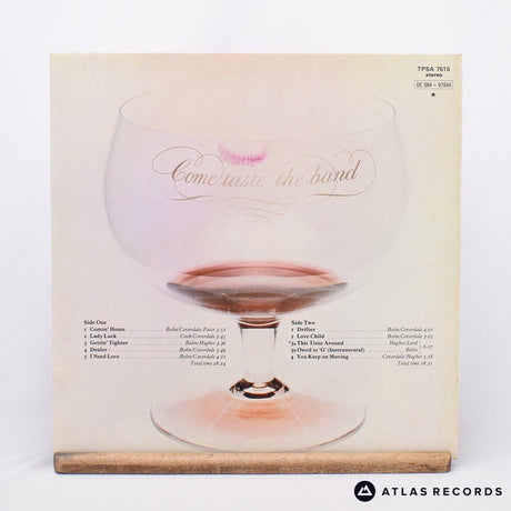 Deep Purple - Come Taste The Band - First Press A3U B-3U LP Vinyl Record - EX/EX