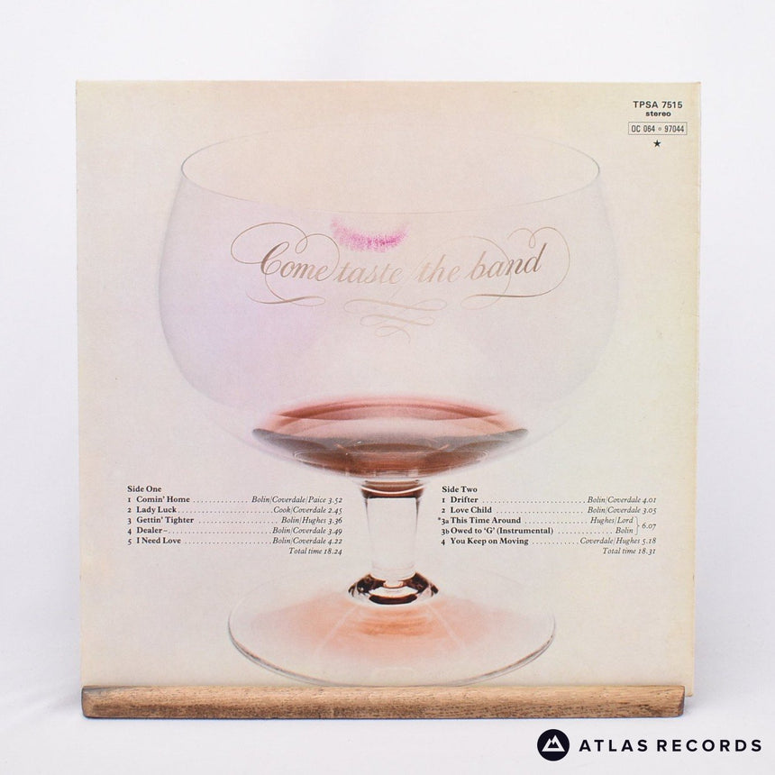 Deep Purple - Come Taste The Band - First Press A3U B-3U LP Vinyl Record - EX/EX