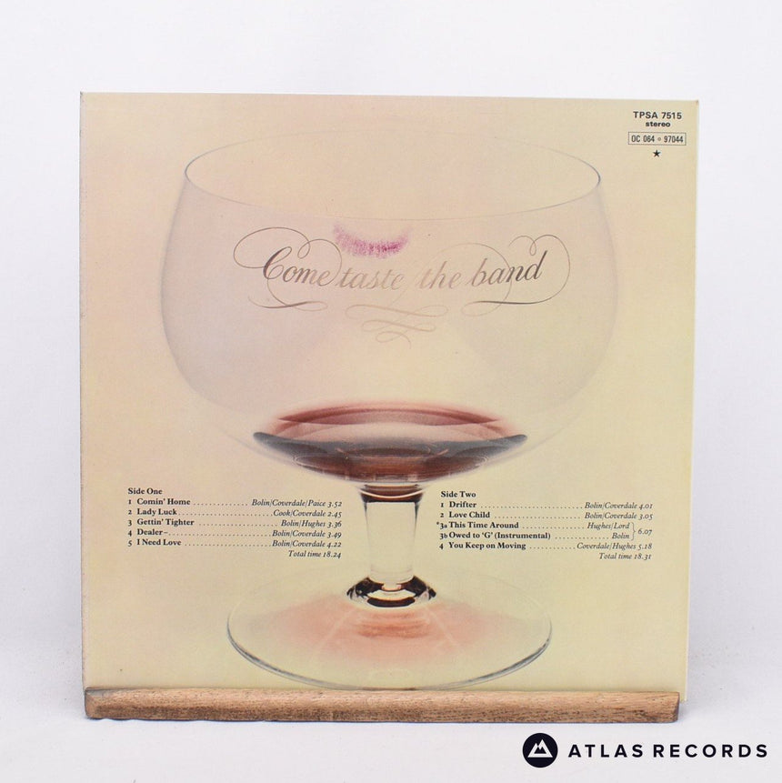 Deep Purple - Come Taste The Band - A-3U B-1U LP Vinyl Record - EX/EX