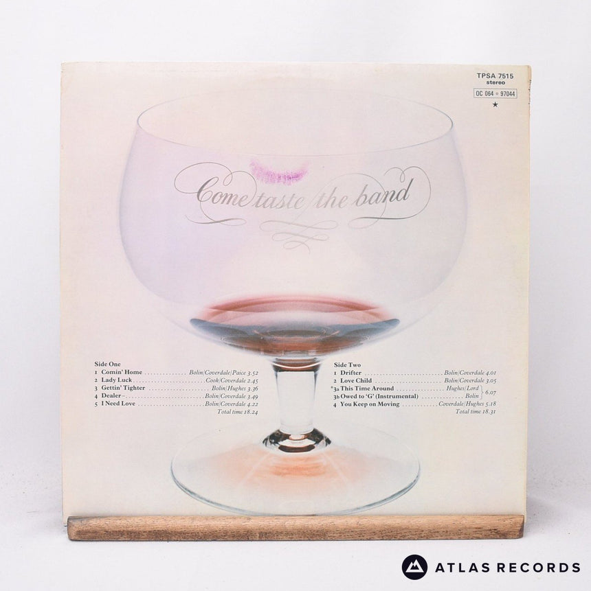 Deep Purple - Come Taste The Band - A-1 B-1 LP Vinyl Record - VG+/EX