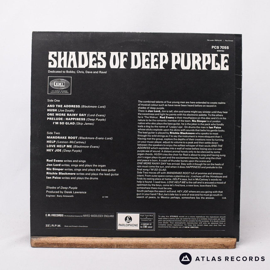 Deep Purple - Shades Of Deep Purple - Repress 689-1 LP Vinyl Record - EX/VG+
