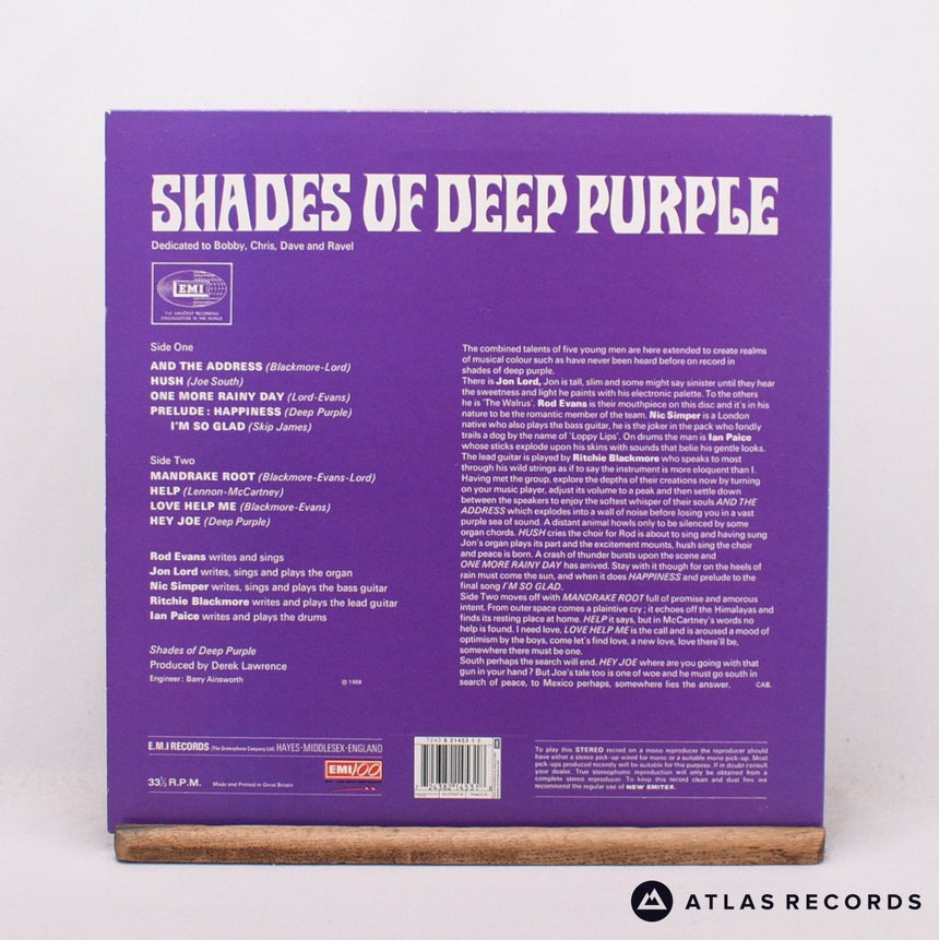 Deep Purple - Shades Of Deep Purple - 180G A-1 B-2 LP Vinyl Record - NM/EX