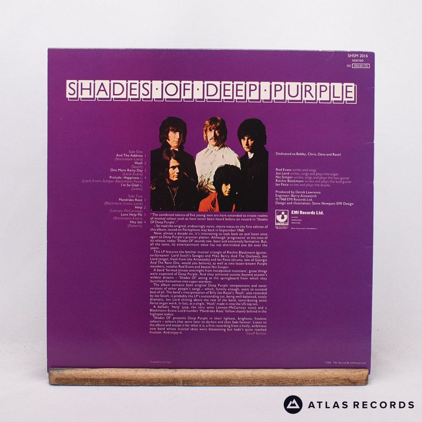 Deep Purple - Shades Of Deep Purple - Htm Reissue LP Vinyl Record - EX/NM