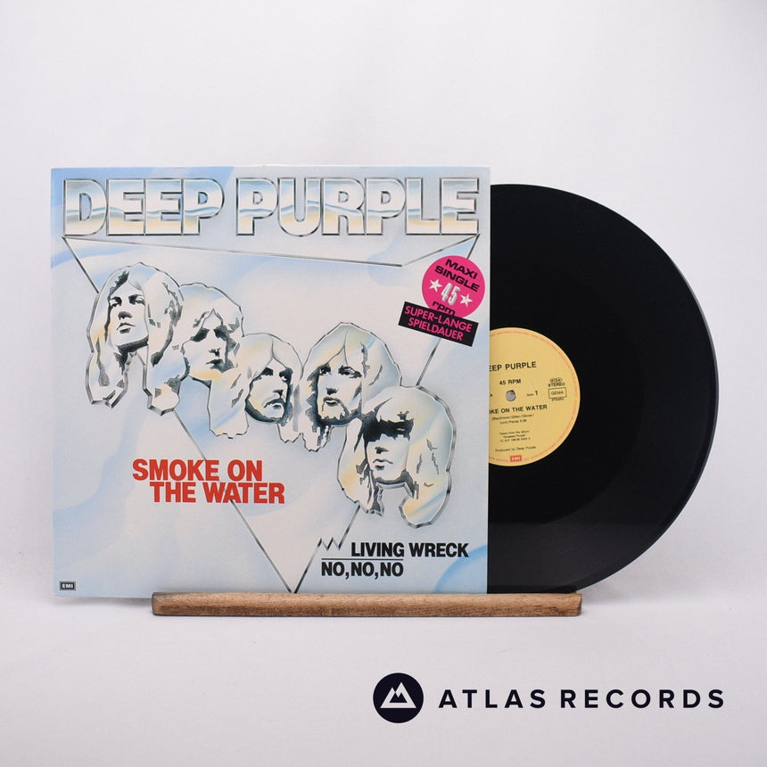 Deep Purple Smoke On The Water 12" Vinyl Record - Front Cover & Record