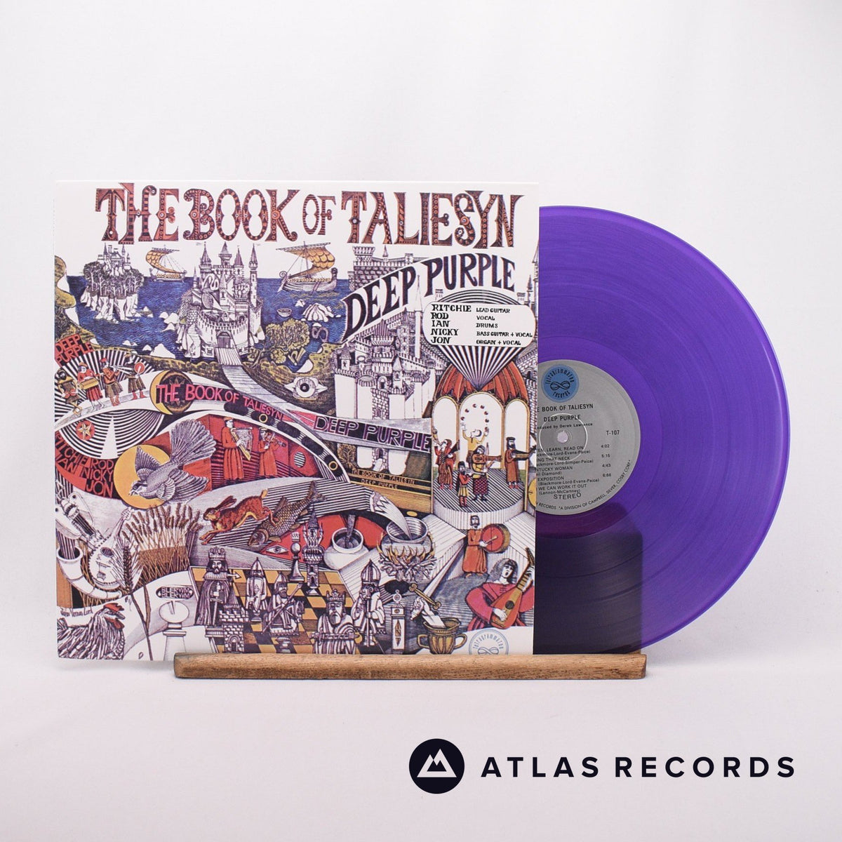 Deep Purple The Book Of Taliesyn LP Vinyl Record - Front Cover & Record