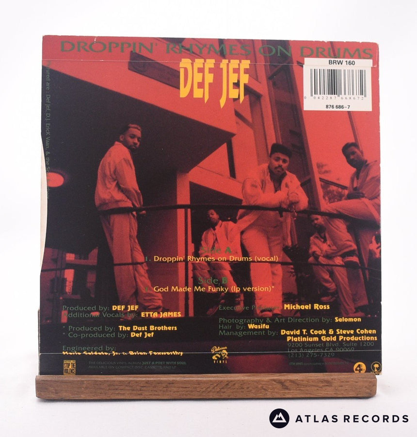 Def Jef - Droppin' Rhymes On Drums - 7" Vinyl Record - EX/EX