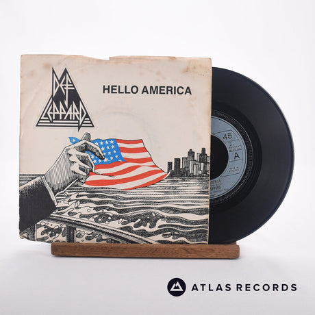 Def Leppard Hello America 7" Vinyl Record - Front Cover & Record