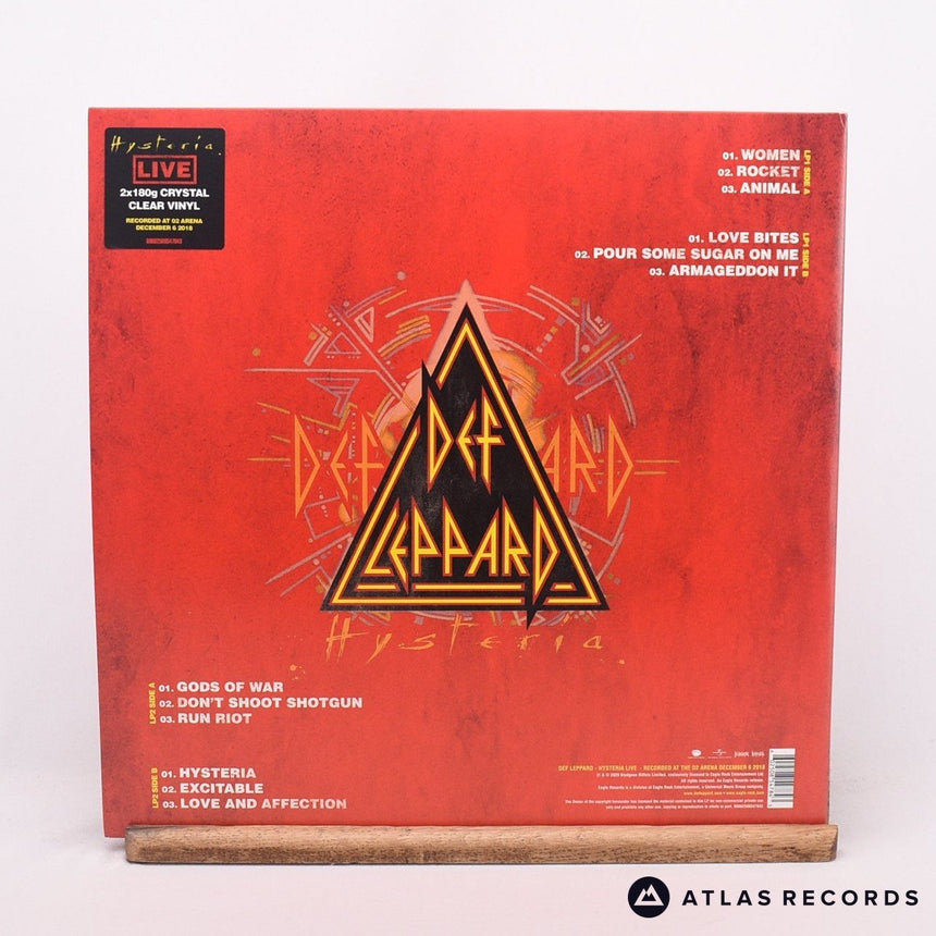 Def Leppard - Hysteria Live - 180G Crystal Clear 2 x LP Vinyl Record - NM/NM