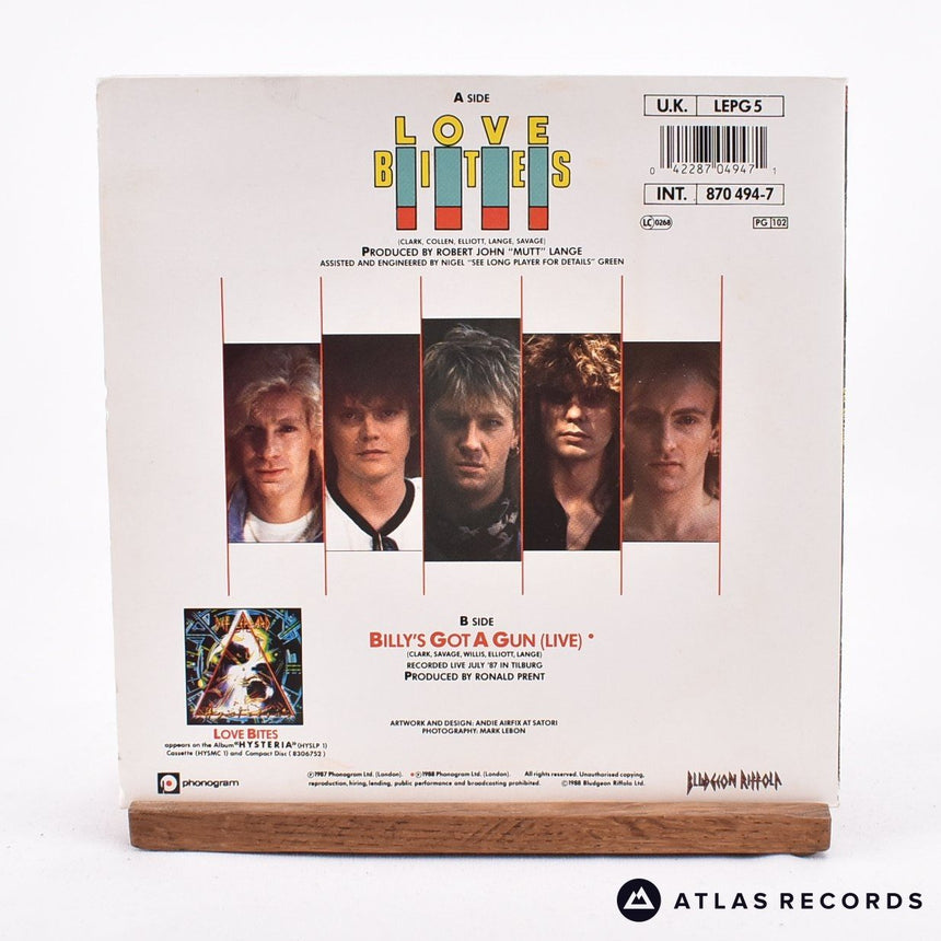 Def Leppard - Love Bites - Damont Integral Booklet 7" Vinyl Record - EX/VG+