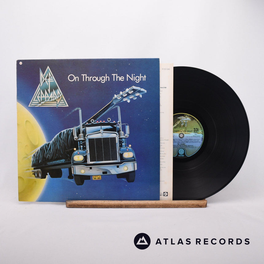 Def Leppard On Through The Night LP Vinyl Record - Front Cover & Record