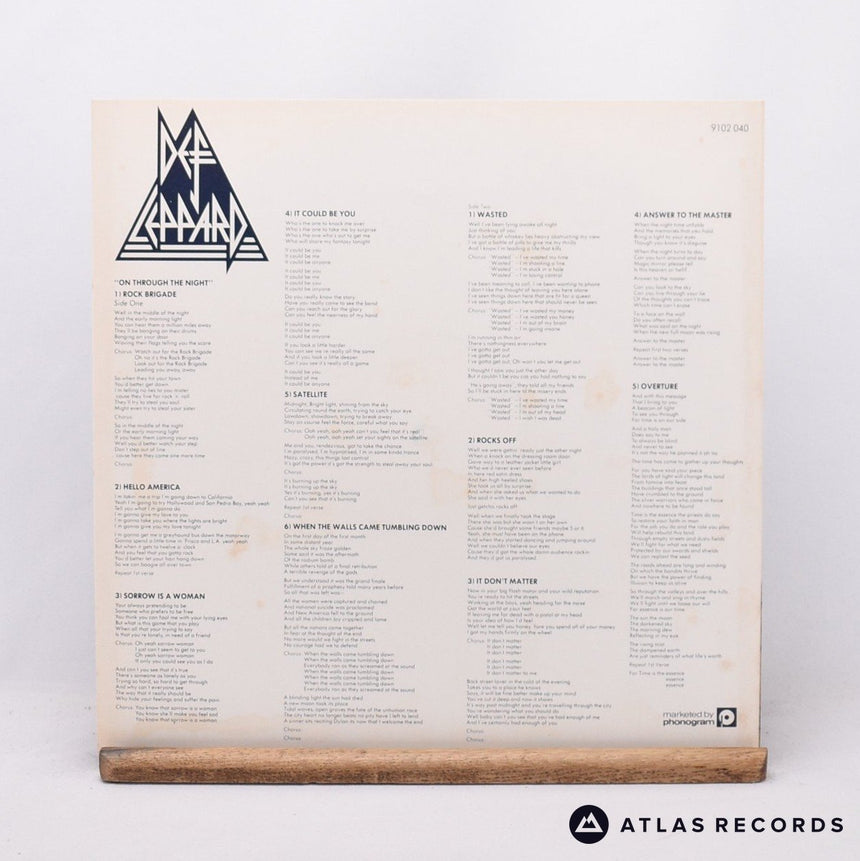 Def Leppard - On Through The Night - LP Vinyl Record - EX/EX