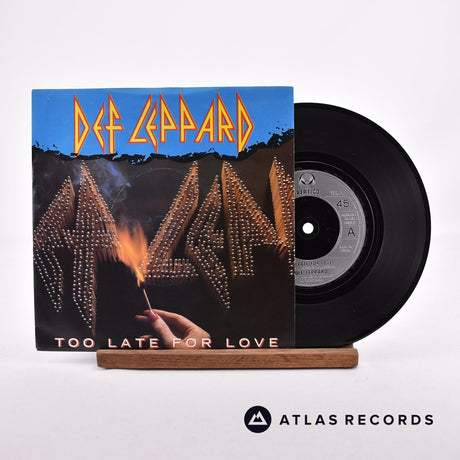 Def Leppard Too Late For Love 7" Vinyl Record - Front Cover & Record