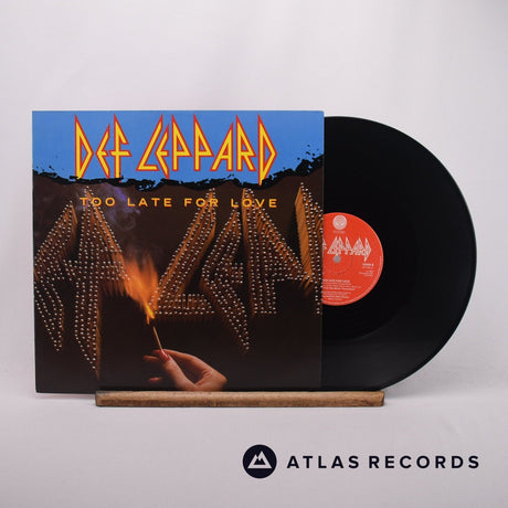 Def Leppard Too Late For Love 12" Vinyl Record - Front Cover & Record
