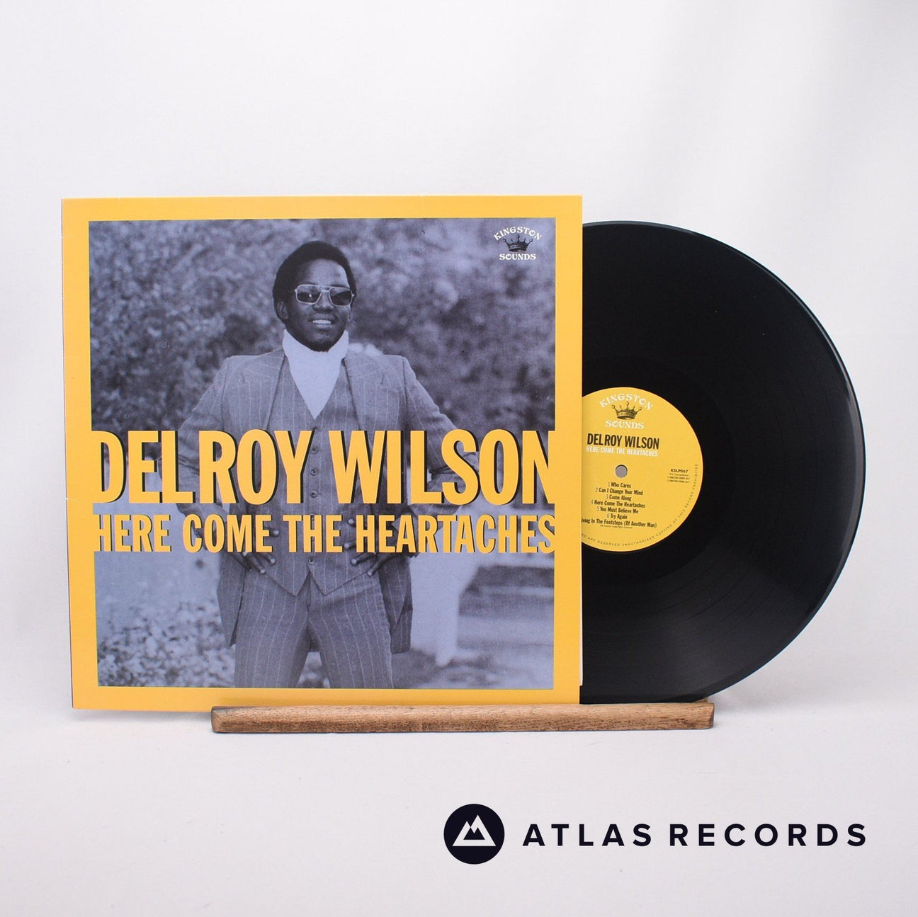 Delroy Wilson Here Come The Heartaches LP Vinyl Record - Front Cover & Record