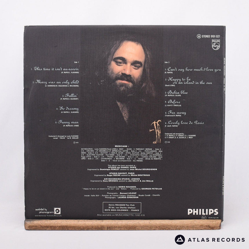 Demis Roussos - Happy To Be... - Signed LP Vinyl Record - VG+/VG+