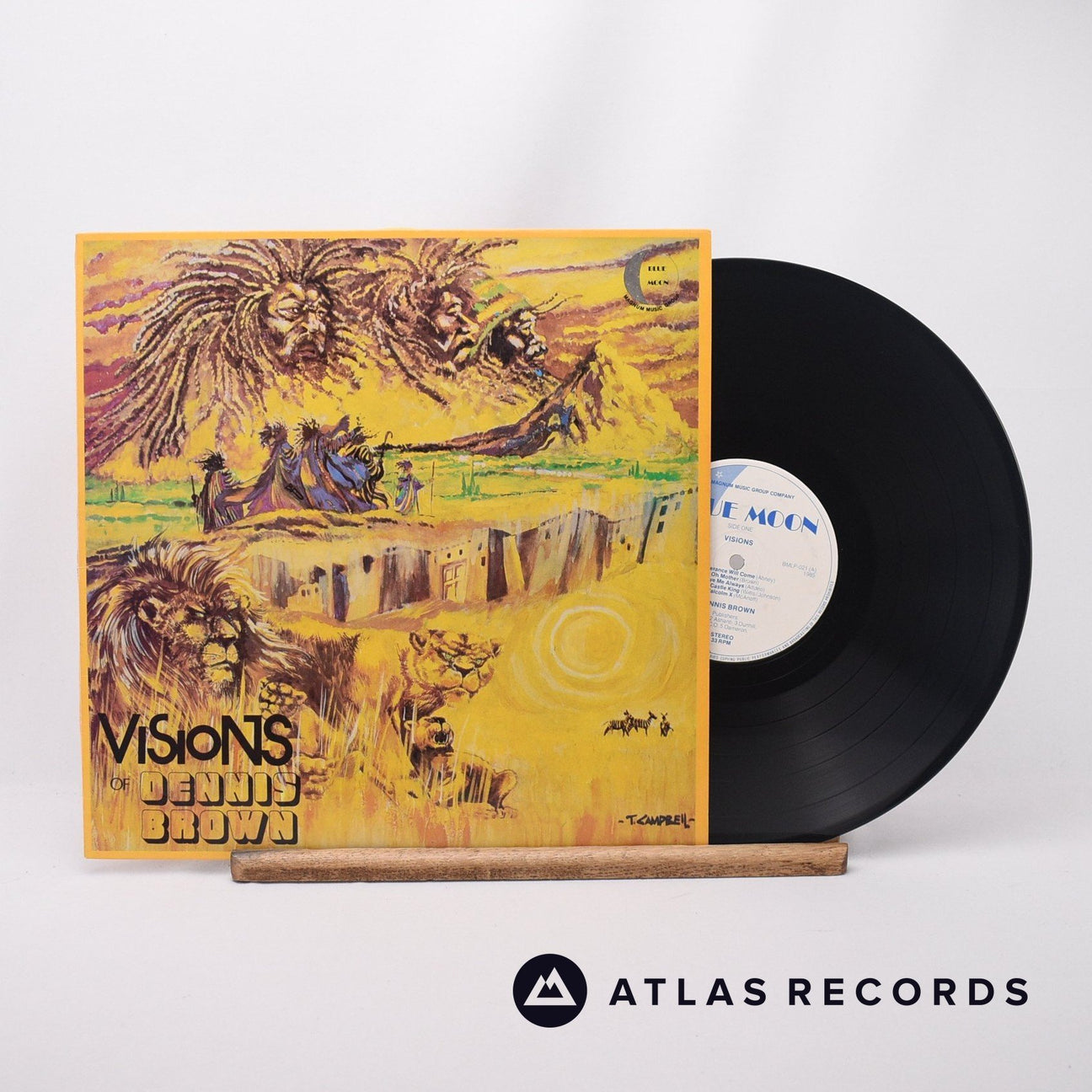 Dennis Brown Visions Of Dennis Brown LP Vinyl Record - Front Cover & Record