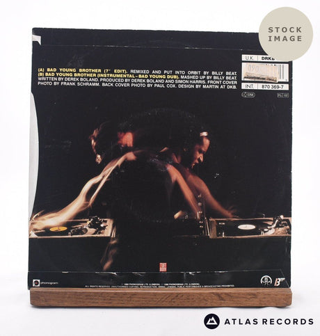Derek B Bad Young Brother 7" Vinyl Record - Reverse Of Sleeve