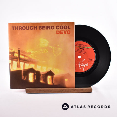 Devo Through Being Cool 7" Vinyl Record - Front Cover & Record
