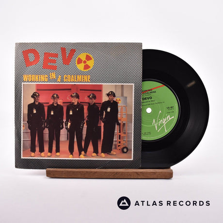 Devo Working In A Coalmine 7" Vinyl Record - Front Cover & Record