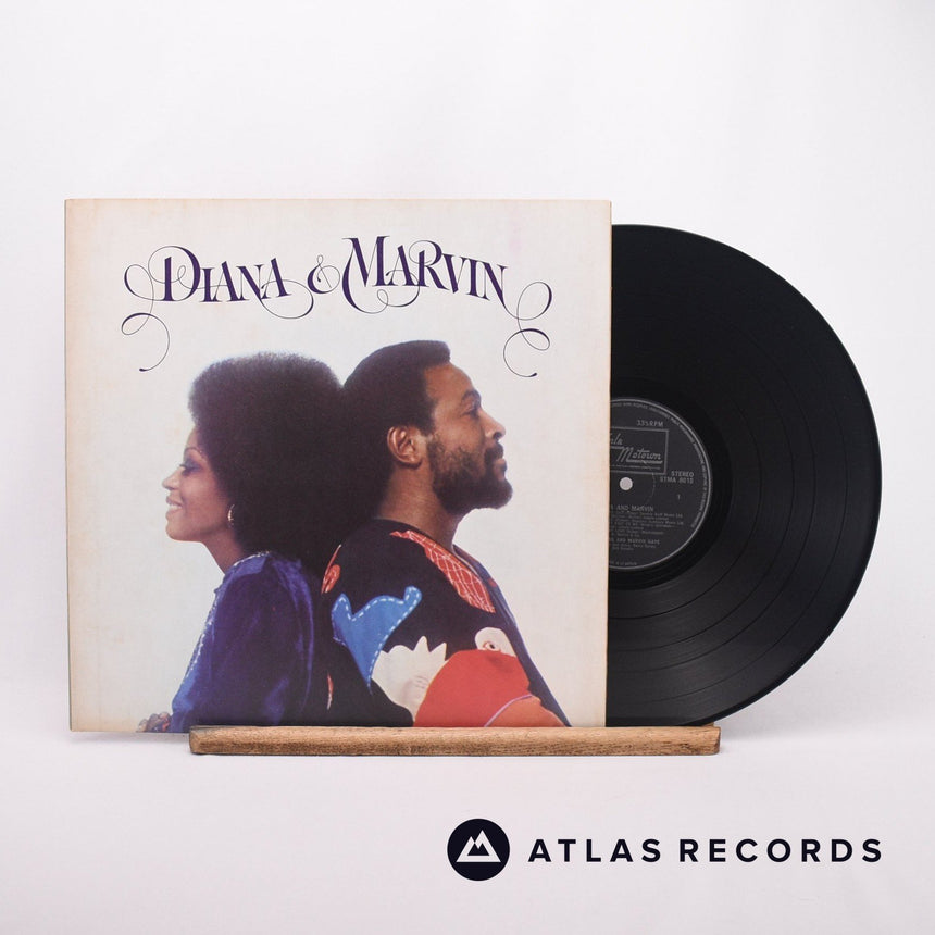 Diana Ross Diana & Marvin LP Vinyl Record - Front Cover & Record