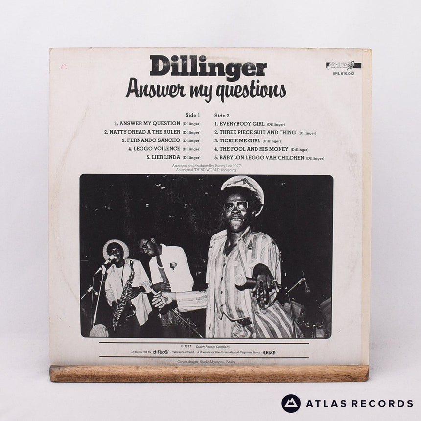 Dillinger - Answer My Questions - Netherlands A B LP Vinyl Record - VG+/EX