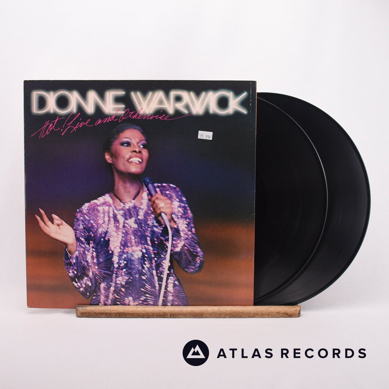 Dionne Warwick Hot ! Live And Otherwise 2 x LP Vinyl Record - Front Cover & Record