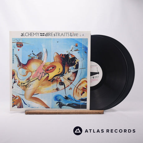 Dire Straits Alchemy - Dire Straits Live Double LP Vinyl Record - Front Cover & Record