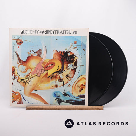 Dire Straits Alchemy - Dire Straits Live 2 x LP Vinyl Record - Front Cover & Record