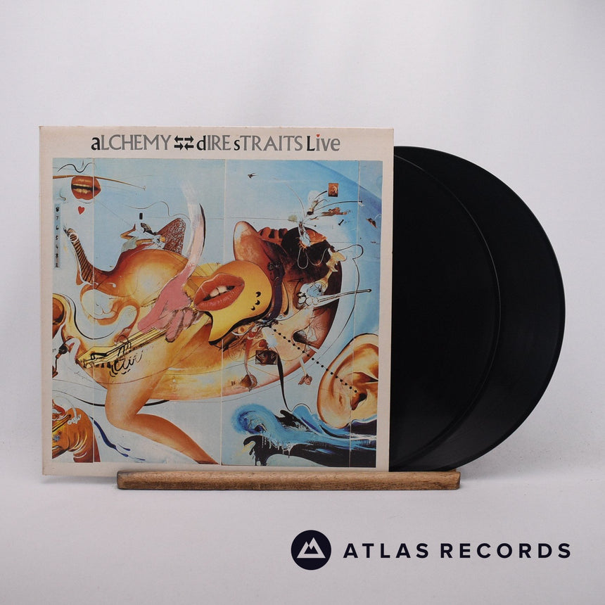 Dire Straits Alchemy - Dire Straits Live 2 x LP Vinyl Record - Front Cover & Record