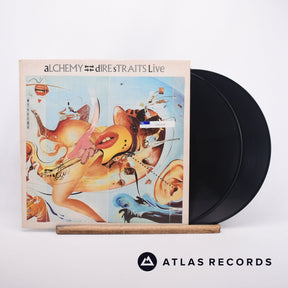 Dire Straits Alchemy - Dire Straits Live 2 x LP Vinyl Record - Front Cover & Record