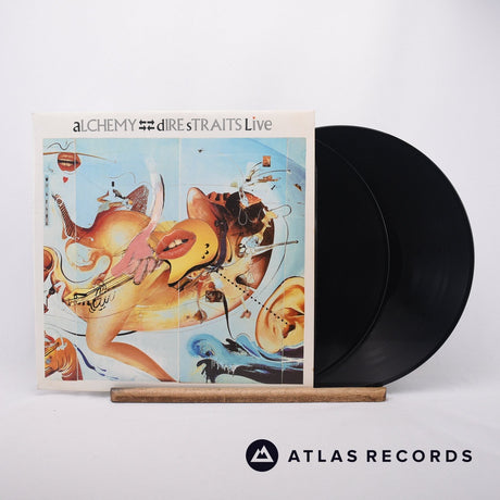 Dire Straits Alchemy - Dire Straits Live 2 x LP Vinyl Record - Front Cover & Record
