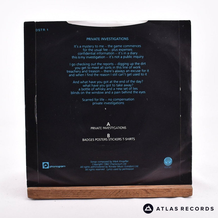Dire Straits - Private Investigations - 7" Vinyl Record - EX/VG+