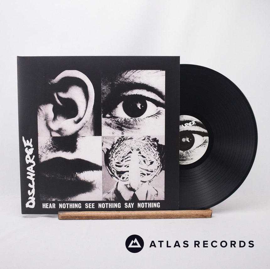 Discharge Hear Nothing See Nothing Say Nothing LP Vinyl Record - Front Cover & Record