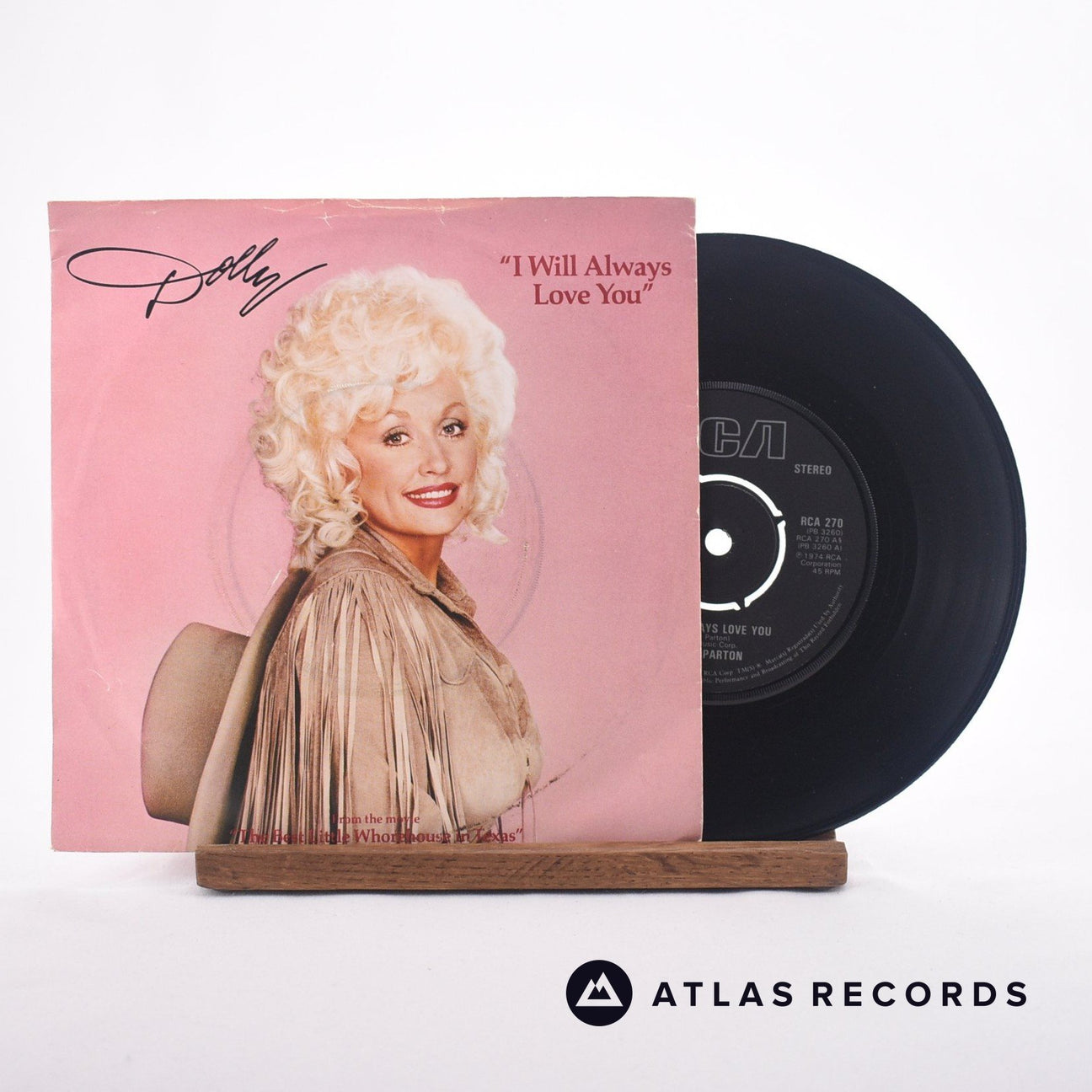 Dolly Parton I Will Always Love You 7" Vinyl Record - Front Cover & Record