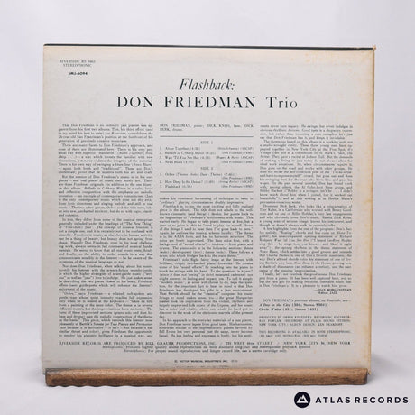 Don Friedman Trio - Flashback - Insert 3 A 3 B LP Vinyl Record - VG+/EX