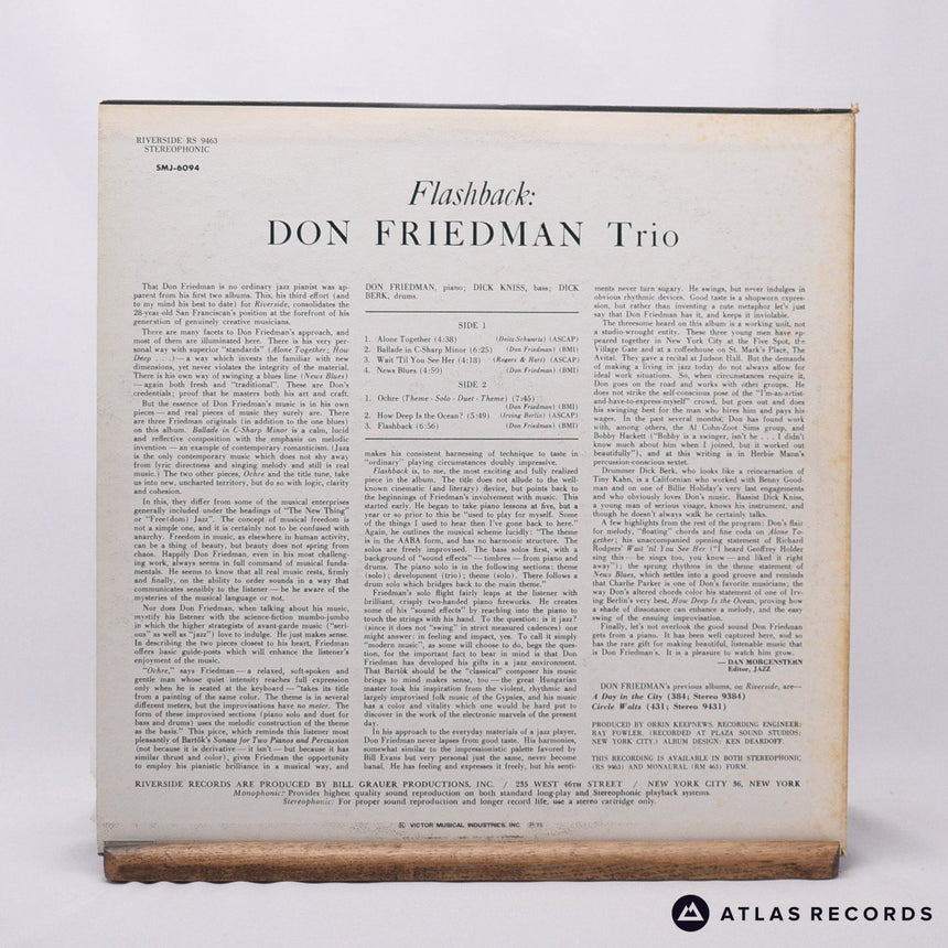 Don Friedman Trio - Flashback - Insert 3 A 3 B LP Vinyl Record - VG+/EX