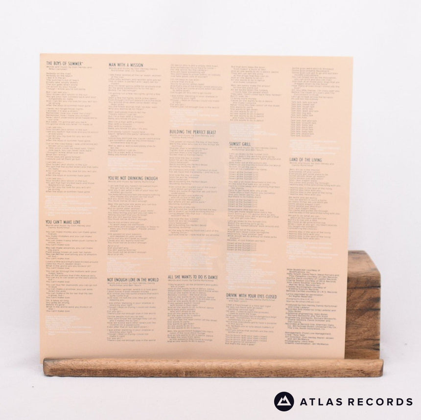 Don Henley - Building The Perfect Beast - Lyric Sheet LP Vinyl Record - EX/EX